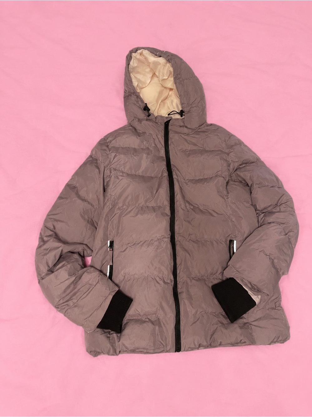 Kids hot paws Taupe Hooded Puffer Jacket - Brand
